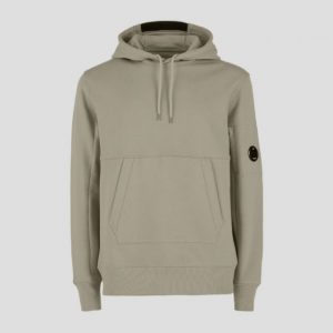 C.P. Company Diagonal Raised Fleece Pullover Hoodie Sene Rock Beige