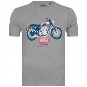Barbour International Indiana T-Shirt Grey Marl
