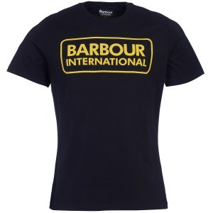 Barbour International Essential Large Logo T-Shirt Black Yellow