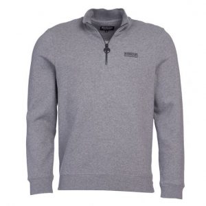 Barbour International Essential Half Zip Sweatshirt Anthracite Marl