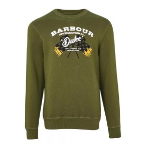 Barbour International Famous Duke Sweatshirt Vintage Green