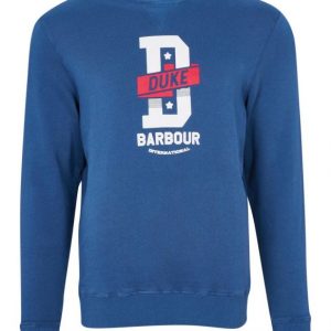 Barbour International Famous Duke Sweatshirt Mid Blue