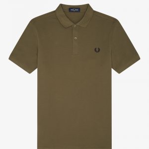 Fred Perry Slim Fit Plain Polo Uniform Green / Black