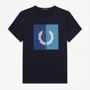 Fred Perry Laurel Wreath Graphic T-Shirt Navy