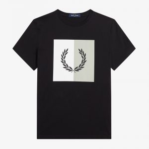 Fred Perry Laurel Wreath Graphic T-Shirt Black