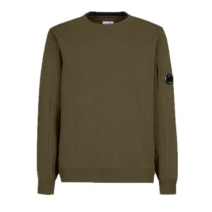 C.P. Company Diagonal Raised Fleece Crew Neck Sweatshirt Ivy Green