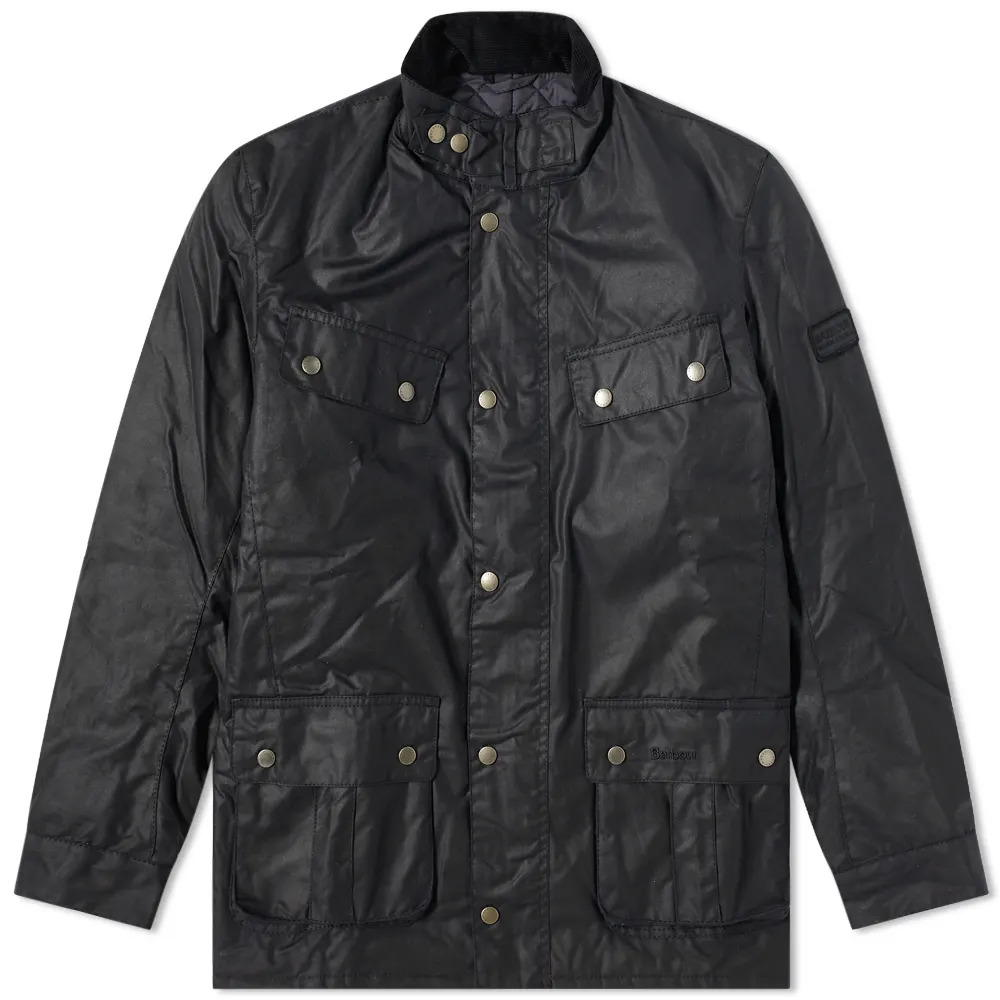 Barbour International Duke Waxed Jacket Navy | eBay