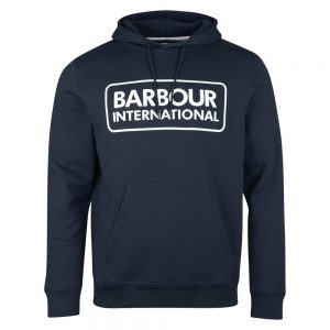 Barbour International Pop Over Hoodie Navy