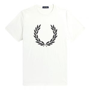 Fred Perry Laurel Wreath Print T-Shirt Snow White