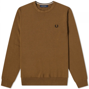 Fred Perry Classic Crew Neck Jumper Shaded Stone