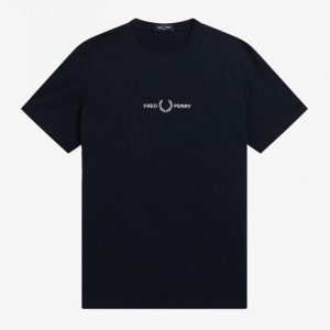 Fred Perry Embroidered Logo T-Shirt Navy