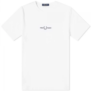 Fred Perry Embroidered Logo T-Shirt White