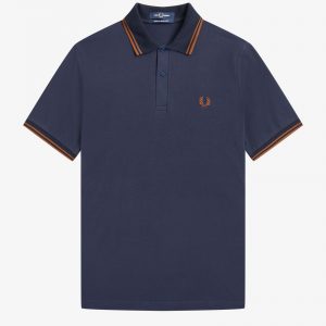 Fred Perry Reissues Original Twin Tipped Polo Navy / Nut Flake / Nut Flake