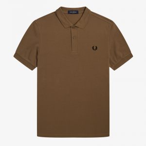 Fred Perry Slim Fit Plain Polo Shaded Stone / Black
