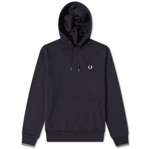 Fred Perry Tipped Hooded Sweatshirt Navy