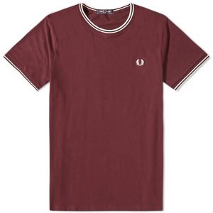Fred Perry Twin Tipped T-Shirt Oxblood
