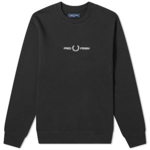 Fred Perry Embroidered Sweatshirt M4727 Black