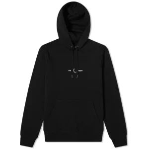 Fred Perry Embroidered Hooded Sweatshirt Black