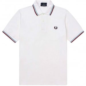 Fred Perry Reissues Original Twin Tipped Polo White Ice Maroon