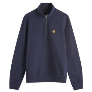 Belstaff Quarter Zip Sweatshirt Dark Ink