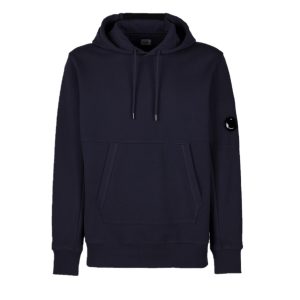 C.P. Company Diagonal Raised Fleece Pullover Hoodie Total Eclipse Blue