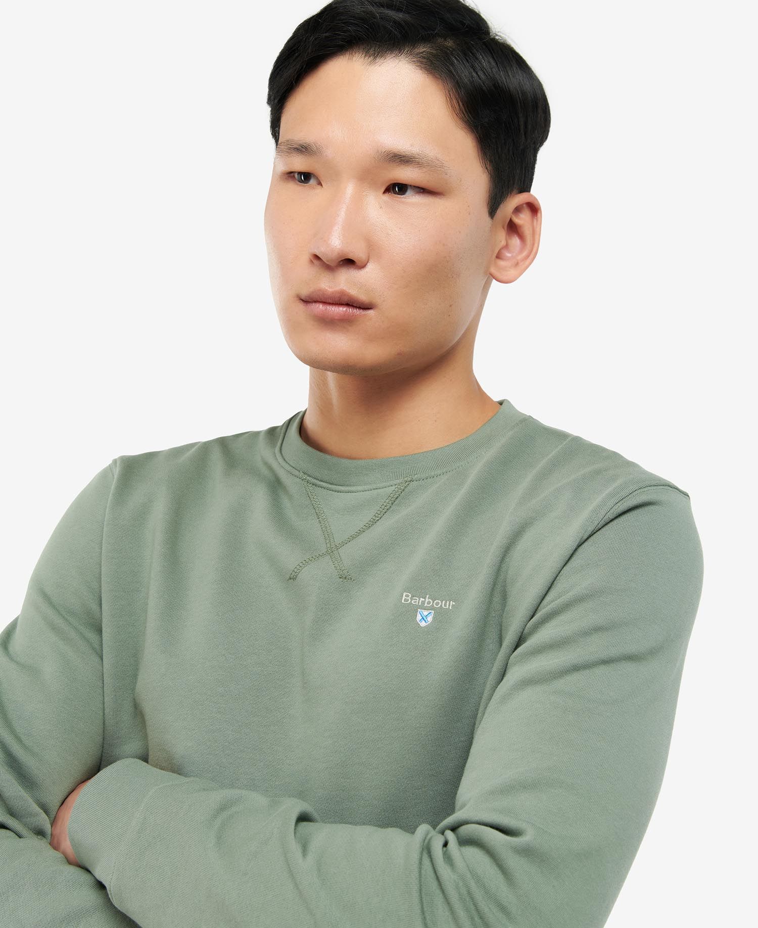 Barbour Ridsdale Maglione A Collo Giro Agave Verde - Foto 10 di 18