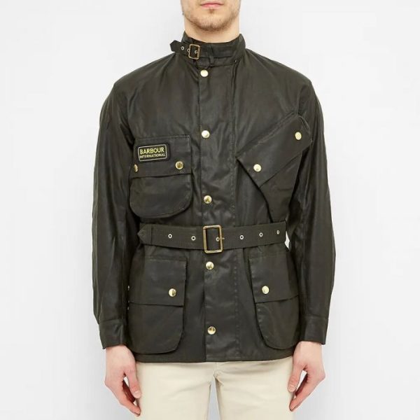 Barbour International Original Wax Jacket Sage Green - IconsHeritage