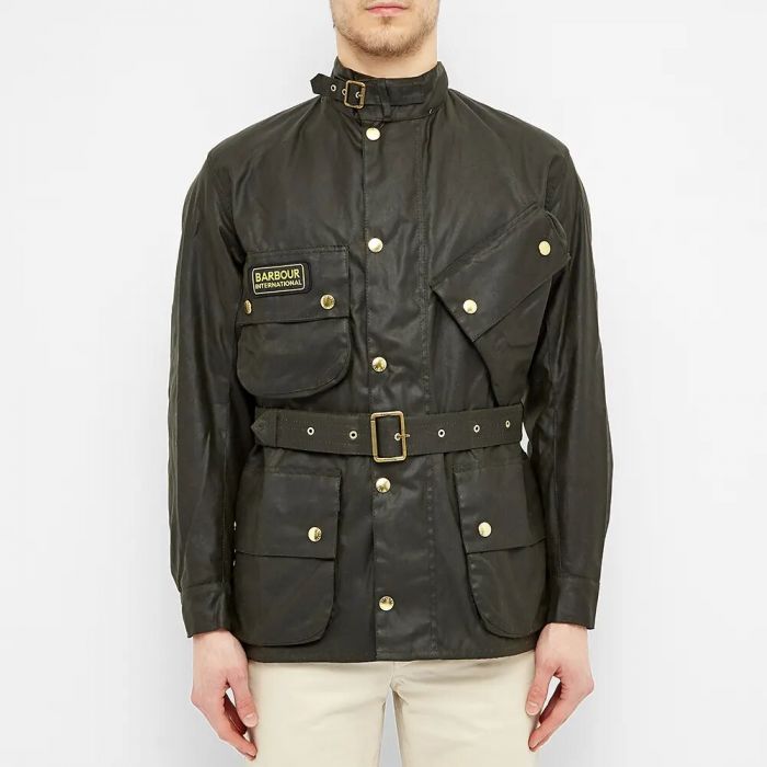 Barbour International Original Wax Jacket Sage Green - Picture 12 of 18