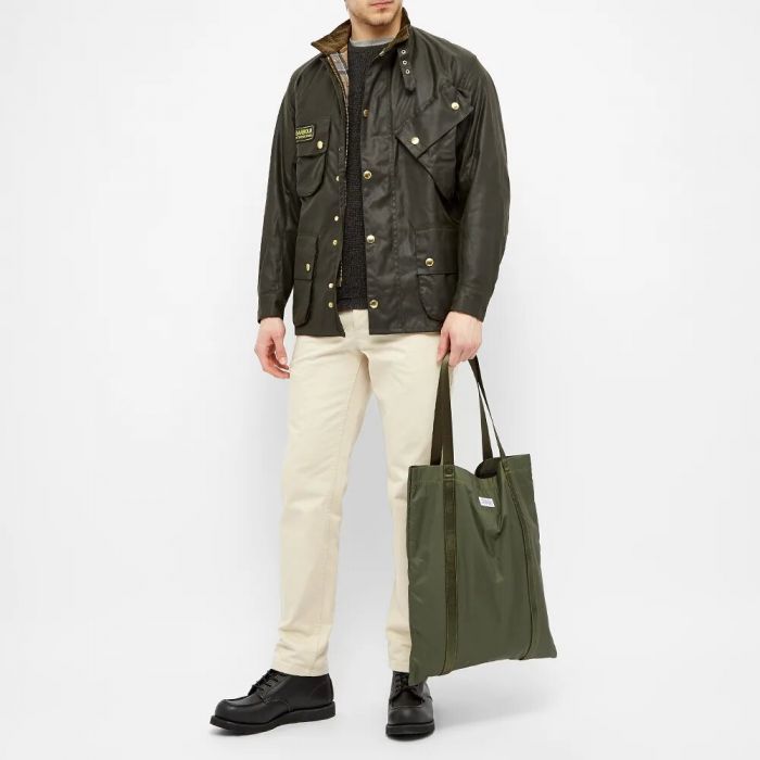 Barbour International Original Wax Jacket Sage Green - Picture 10 of 18