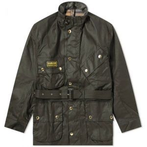 Barbour International Original Wax Jacket Sage Green