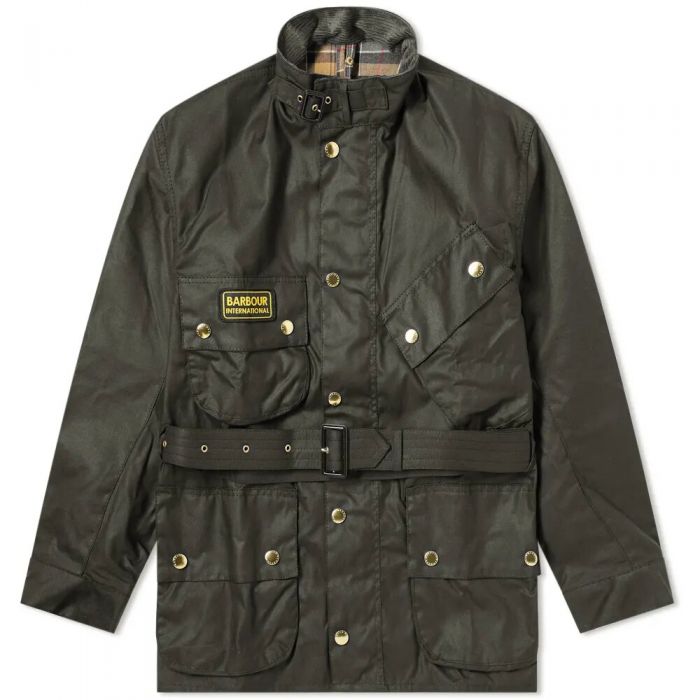 Barbour International Original Wax Jacket Sage Green - Picture 7 of 18