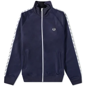 Fred Perry Taped Track Jacket 4620 Carbon Blue