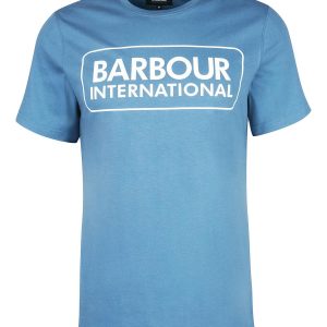 Barbour International Essential Large Logo T-Shirt Blue Horizon