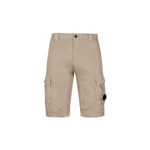C.P. Company Stretch Sateen Cargo Shorts Cobblestone Brown