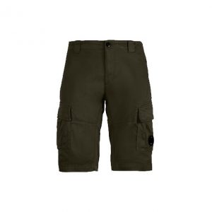 C.P. Company Stretch Sateen Cargo Shorts Ivy Green