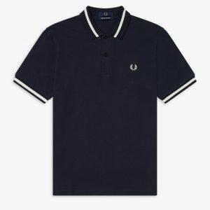 Fred Perry Reissues Original Single Tipped Polo Navy / Snow White