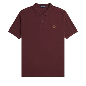 Fred Perry Slim Fit Plain Polo Oxblood / Light Rust
