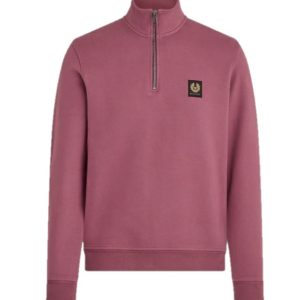Belstaff Quarter Zip Sweatshirt Mulberry