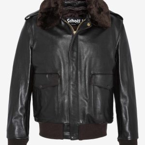 Schott NYC Iconic A-2 Flight Jacket Made In USA Brown