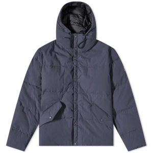 HOLUBAR Crinkle Cropped Puffer Jacket Dark Blue