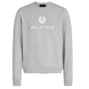 Belstaff Signature Crewneck Sweatshirt Old Silver