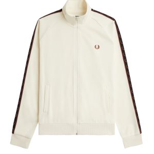 Fred Perry Contrast Tape Track Ecru / Whisky Brown