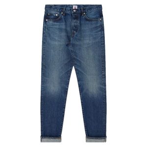 Edwin Slim Tapered Jeans L32 Blue Dark Used Made in Japan