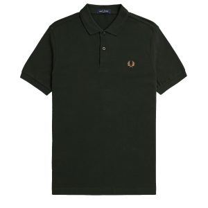 Fred Perry Slim Fit Plain Polo Night Green / Light Rust