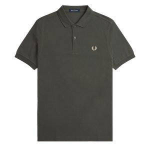 Fred Perry Slim Fit Plain Polo Field Green / Oatmeal