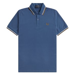 Fred Perry Reissues Original Twin Tipped Polo Midnight Blue / Ecru / Dark Caramel