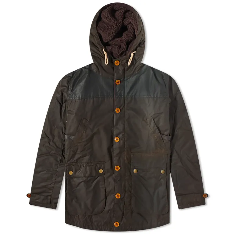 Barbour Parka Game Waxed Olive - Picture 6 of 10