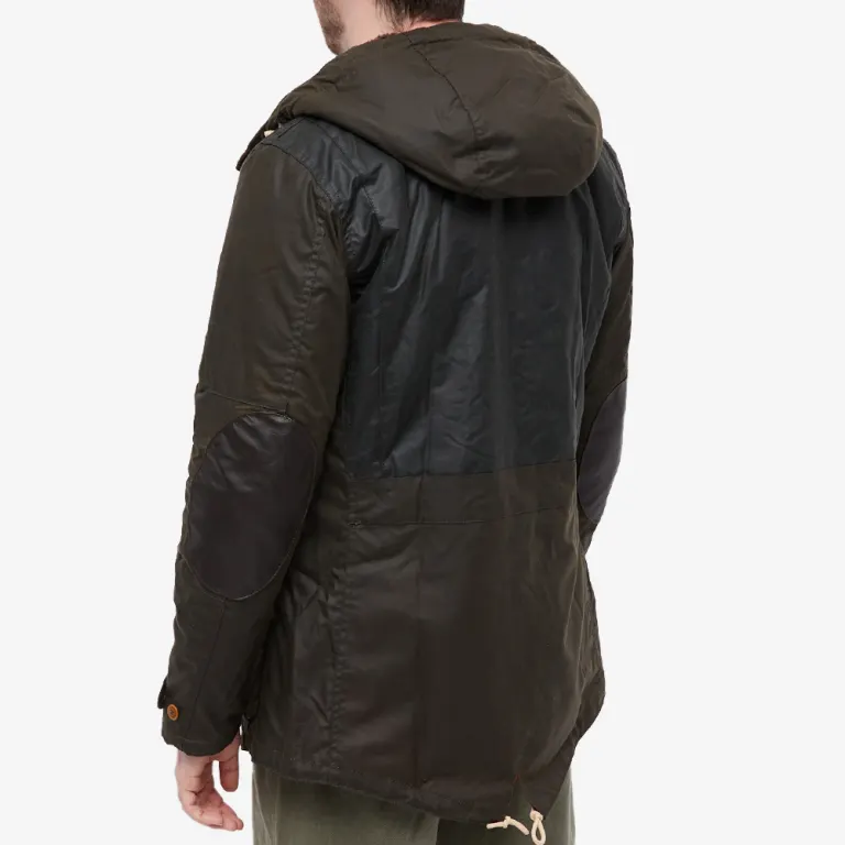 Barbour Parka Game Waxed Olive - Picture 9 of 10