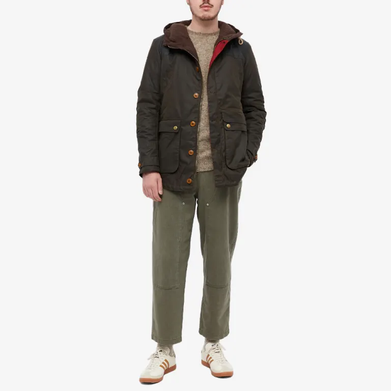 Barbour Parka Game Waxed Olive - Picture 8 of 10
