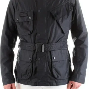Barbour International Light Weight Slim Wax Jacket Navy